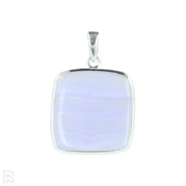 Blue Lace Agaat Zilveren Hanger uit India met artikelnummer 21301