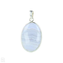 Blue Lace Agaat Zilveren Hanger uit India met artikelnummer 21303