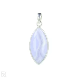Blue Lace Agaat Zilveren Hanger uit India met artikelnummer 21305