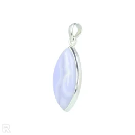 Blue Lace Agaat Zilveren Hanger uit India met artikelnummer 21305