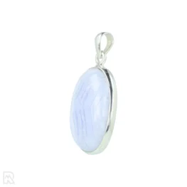 Blue Lace Agaat Zilveren Hanger uit India met artikelnummer 21306