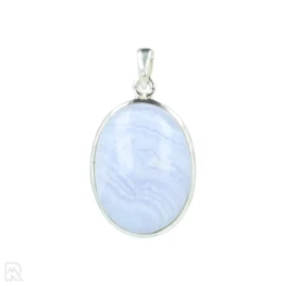 Blue Lace Agaat Zilveren Hanger uit India met artikelnummer 21308