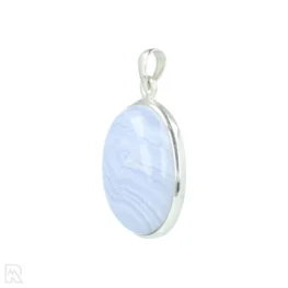 Blue Lace Agaat Zilveren Hanger uit India met artikelnummer 21308