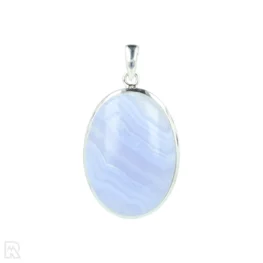 Blue Lace Agaat Zilveren Hanger uit India met artikelnummer 21311