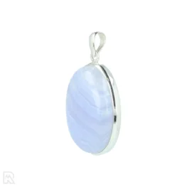 Blue Lace Agaat Zilveren Hanger uit India met artikelnummer 21311