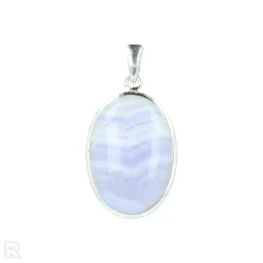Blue Lace Agaat Zilveren Hanger uit India met artikelnummer 21312