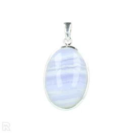Blue Lace Agaat Zilveren Hanger uit India met artikelnummer 21313