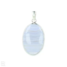 Blue Lace Agaat Zilveren Hanger uit India met artikelnummer 21318