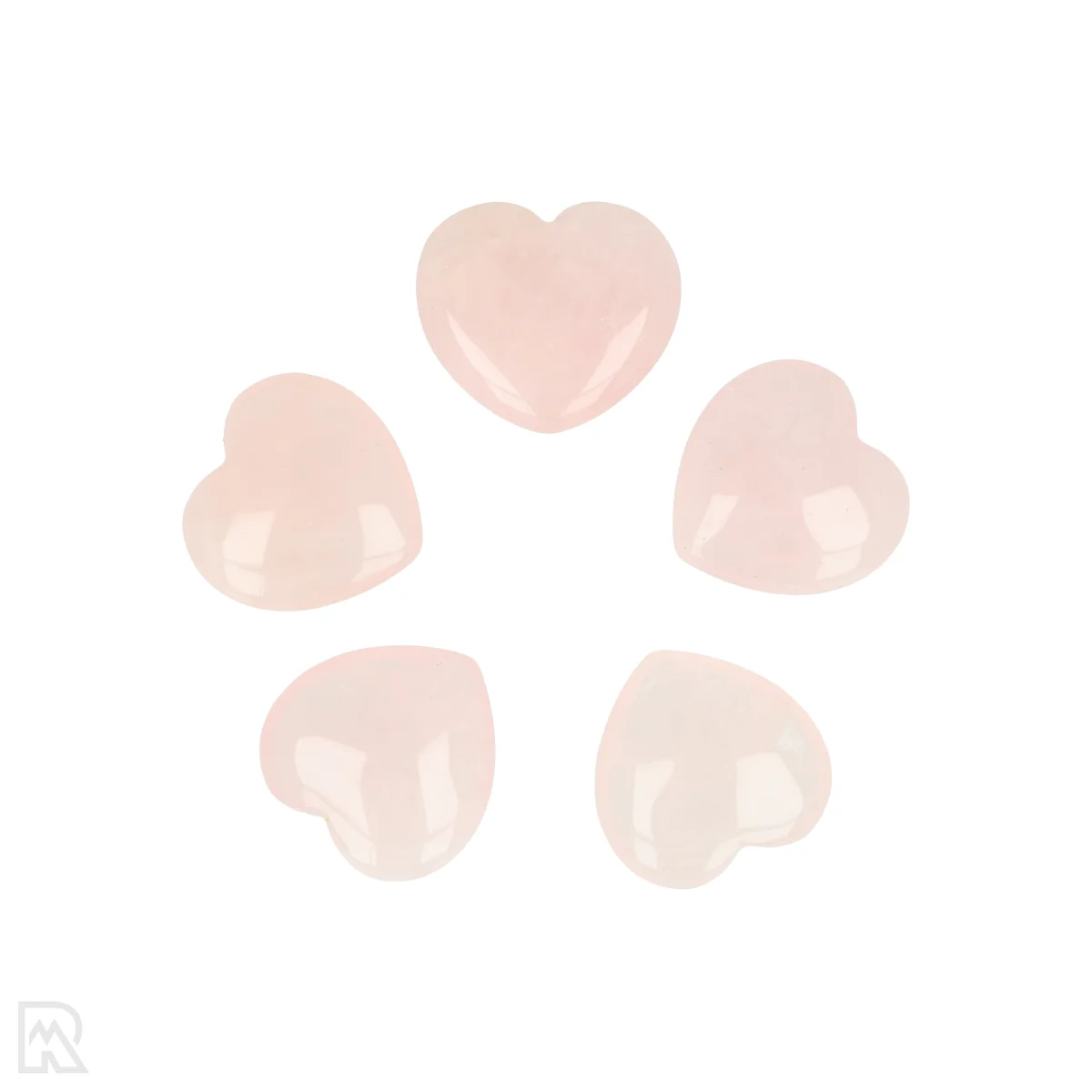 Rozenkwarts Hart | 2,5 cm 1 Rozenkwarts Hart uit China met artikelnummer 5119