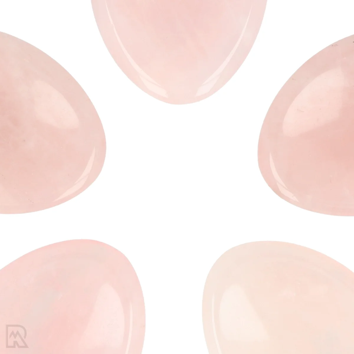 Rozenkwarts Worry Stone | Druppel 2 Rozenkwarts Worry Stone | Druppel – Bild 2