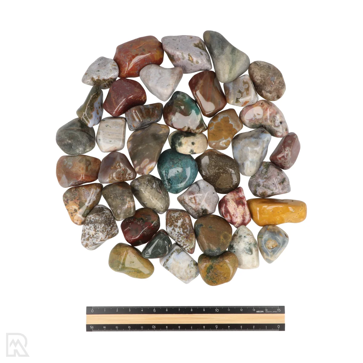 Oceaan Jaspis Trommelstenen 3 Oceaan Jaspis Trommelstenen - Afbeelding 3