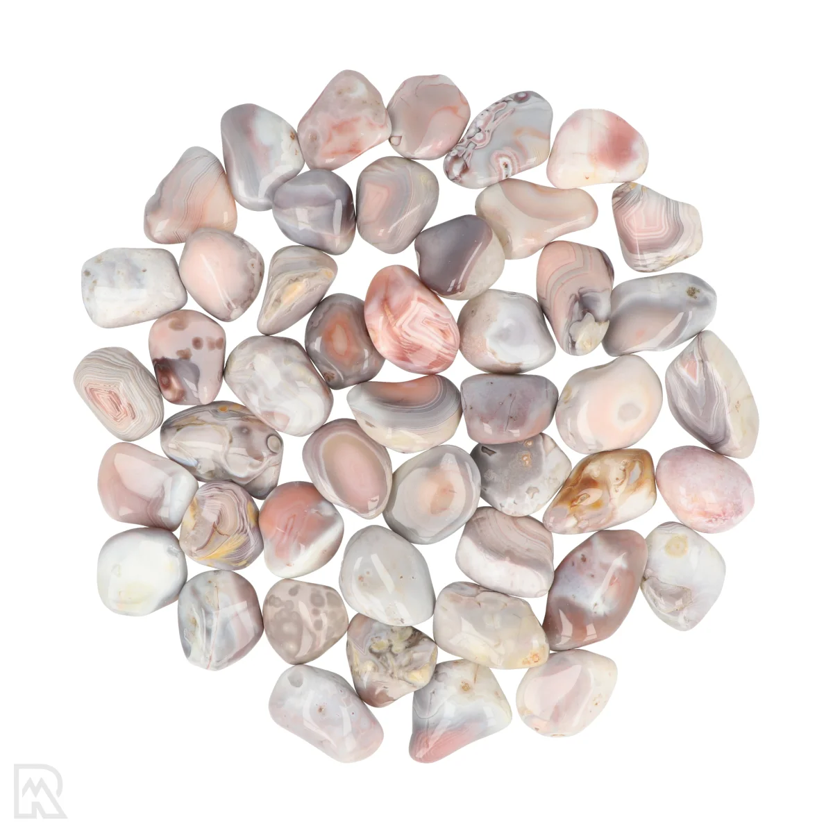 Roze Agaat Trommelstenen 1 Roze Agaat Trommelstenen