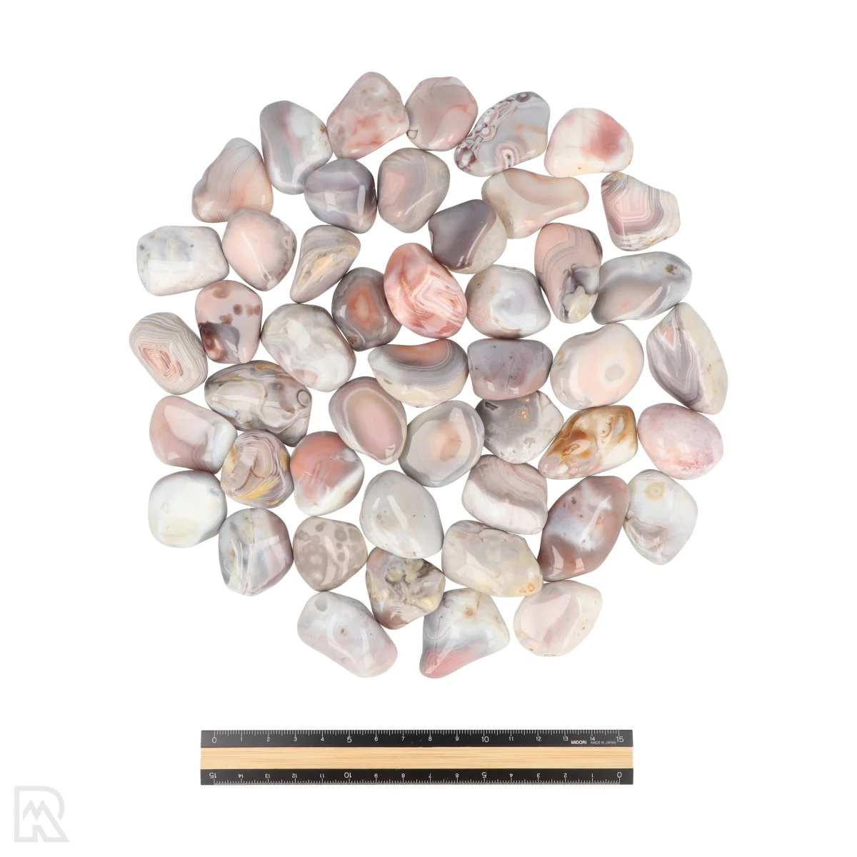 Roze Agaat Trommelstenen 3 Roze Agaat Trommelstenen - Image 3