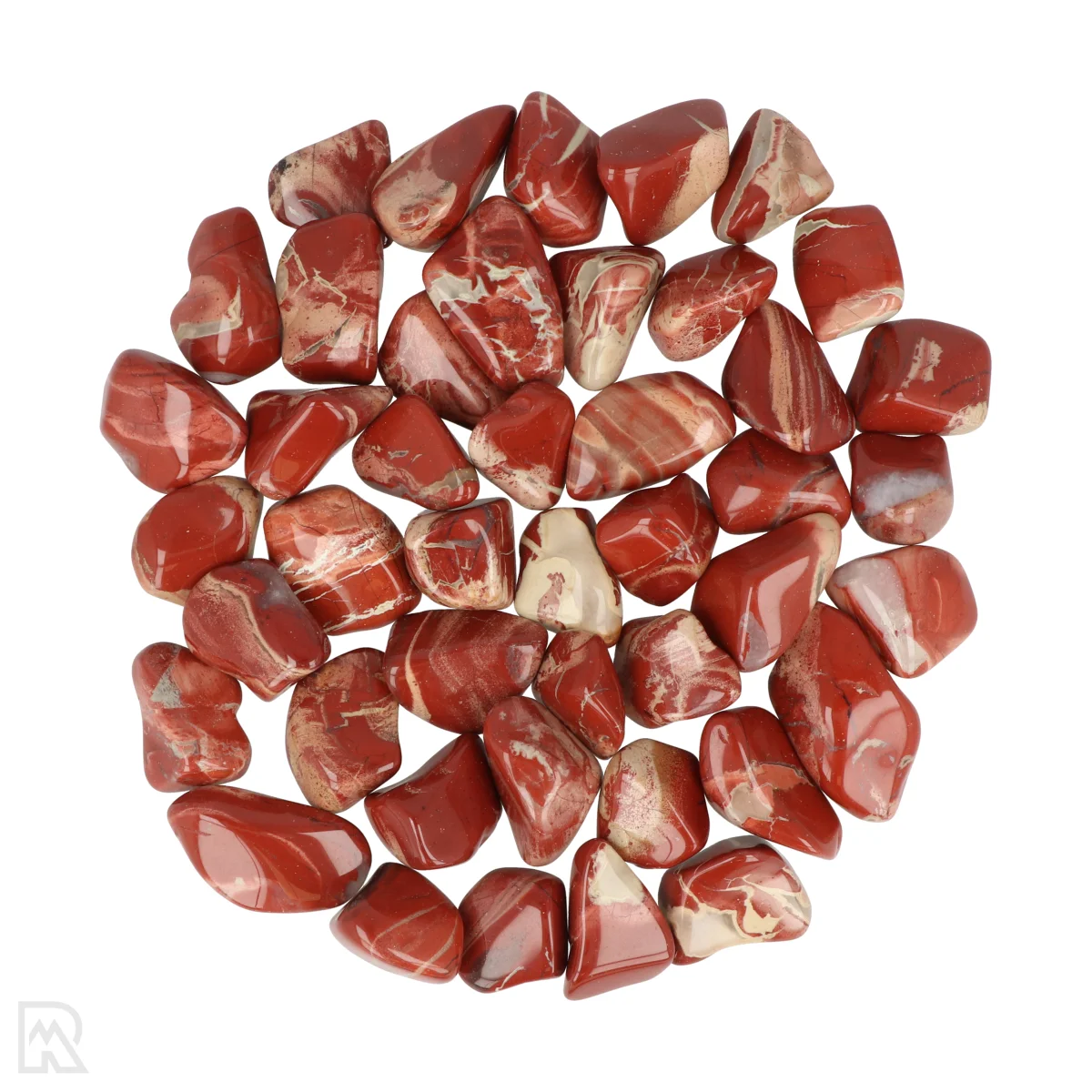 Gebande Rode Jaspis Trommelstenen 1 Banded Red Jasper Tumblestones