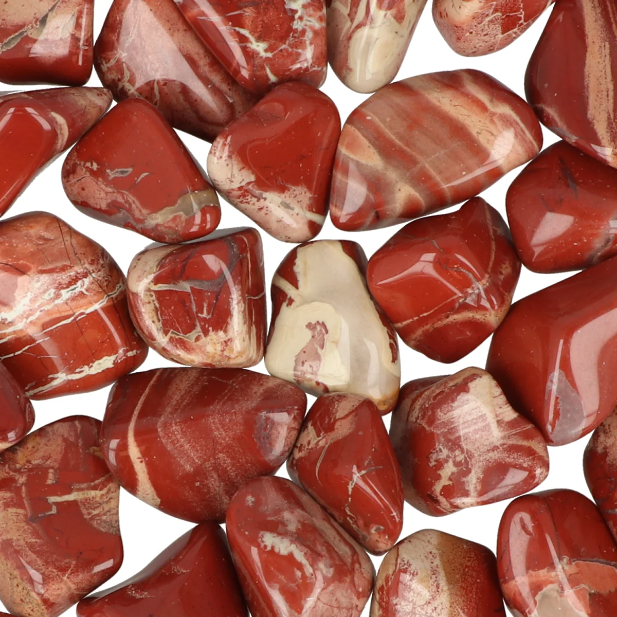 Gebande Rode Jaspis Trommelstenen 2 Gebande Rode Jaspis Trommelstenen - Image 2