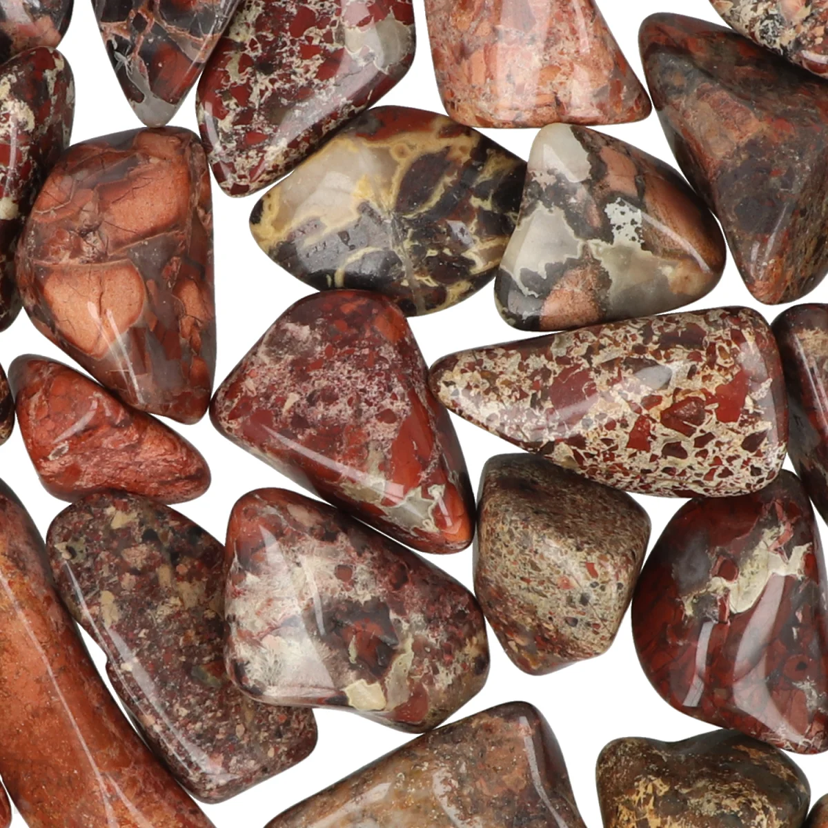 Breccie Jasper Tumblestones 2 Breccie Jaspis Trommelstenen - Image 2