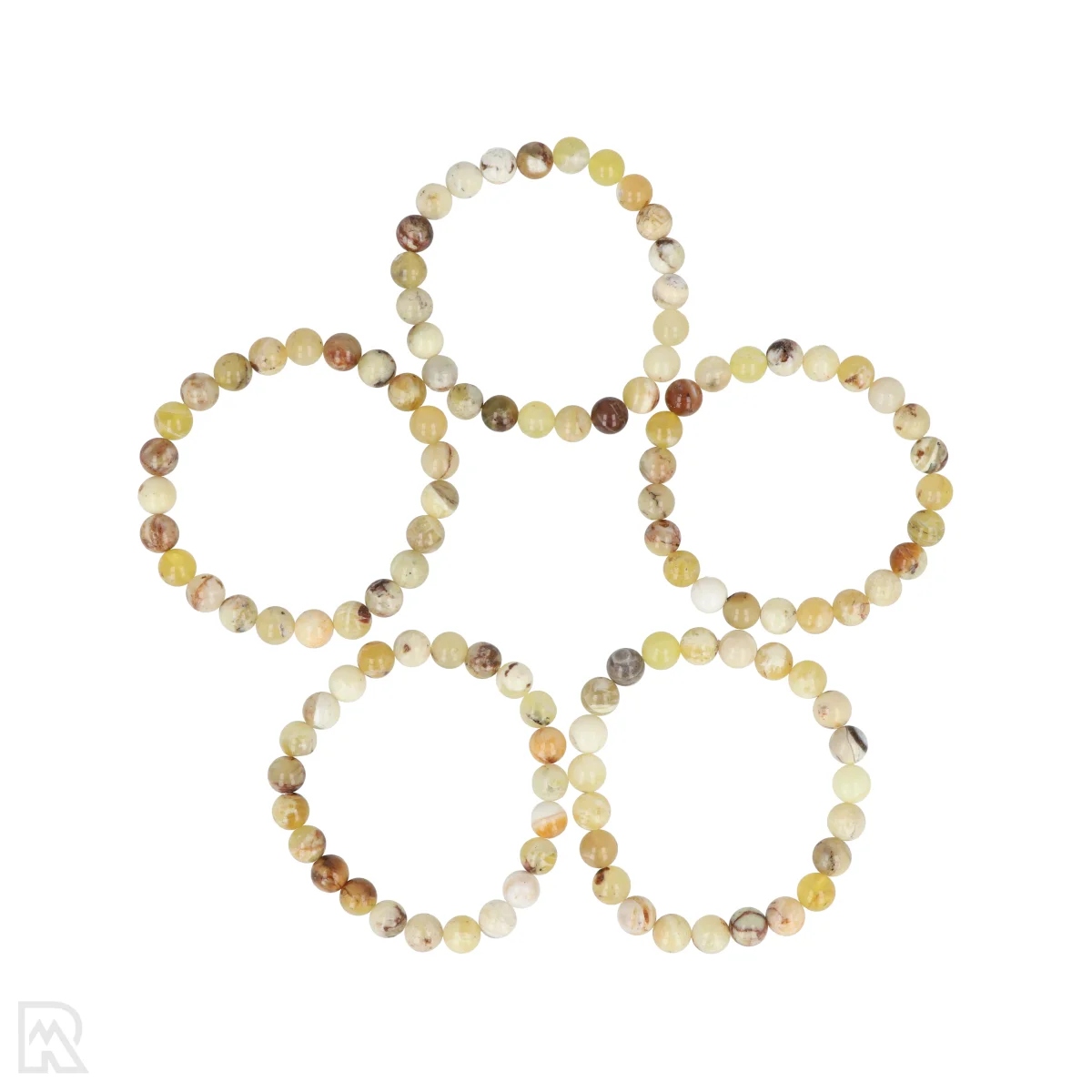 Gele Opaal Kogelarmband | 8 mm 1 Gele Opaal Kogelarmband uit China met artikelnummer 8587