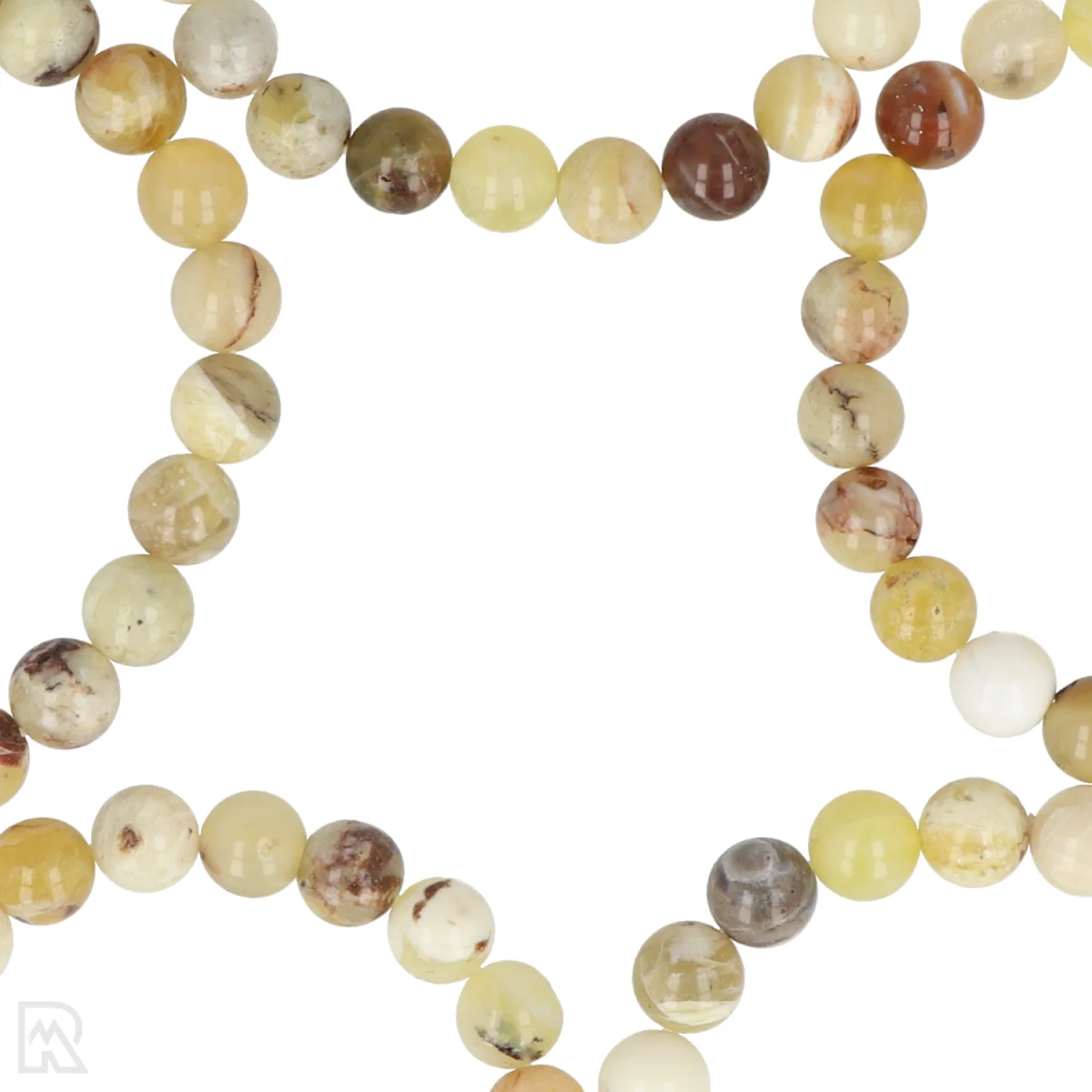 Gele Opaal Kogelarmband | 8 mm 2 Gele Opaal Kogelarmband uit China met artikelnummer 8587