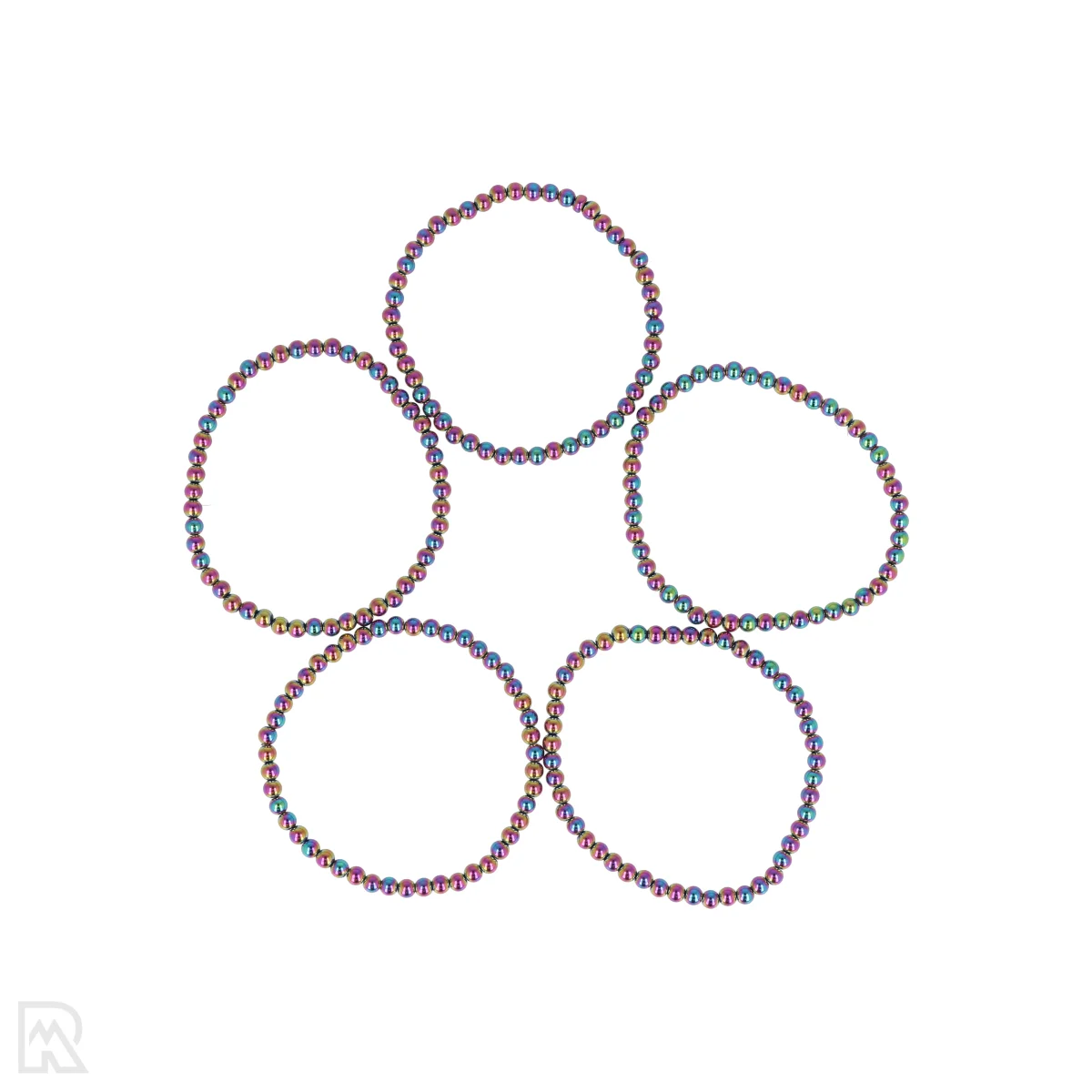 Hematiet "Titanium" Kogelarmband | 4 mm 1 Hematiet "Titanium" Kogelarmband uit China met artikelnummer 8713