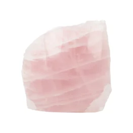 Rosenquarz einseitig geschliffen aus Madagaskar mit der Artikelnummer 21385