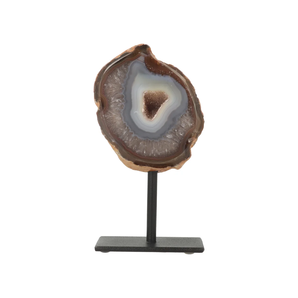 Agate Geode on Standard 1 Agate Geode on Stand from Brazil with item number 21554