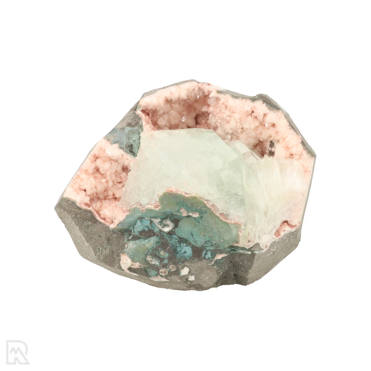 Heulandiet met Apofylliet 1 India Mix Ruw uit India met artikelnummer 21775