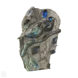 Labradoriet "Vogel Paar" Carving