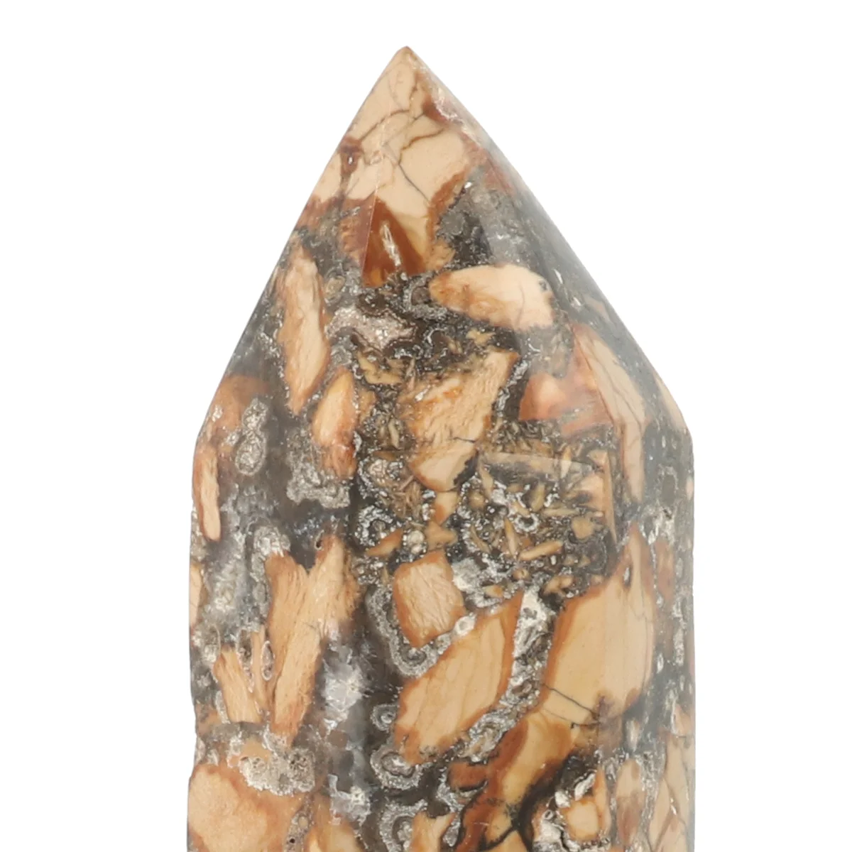 Breccie Jaspis - Morondaviet Punt 2 Breccie Jaspis Punt uit Madagaskar met artikelnummer 22001