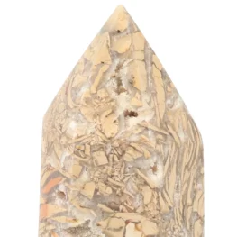 Breccie-Jaspis-Spitze aus Madagaskar mit der Artikelnummer 22009