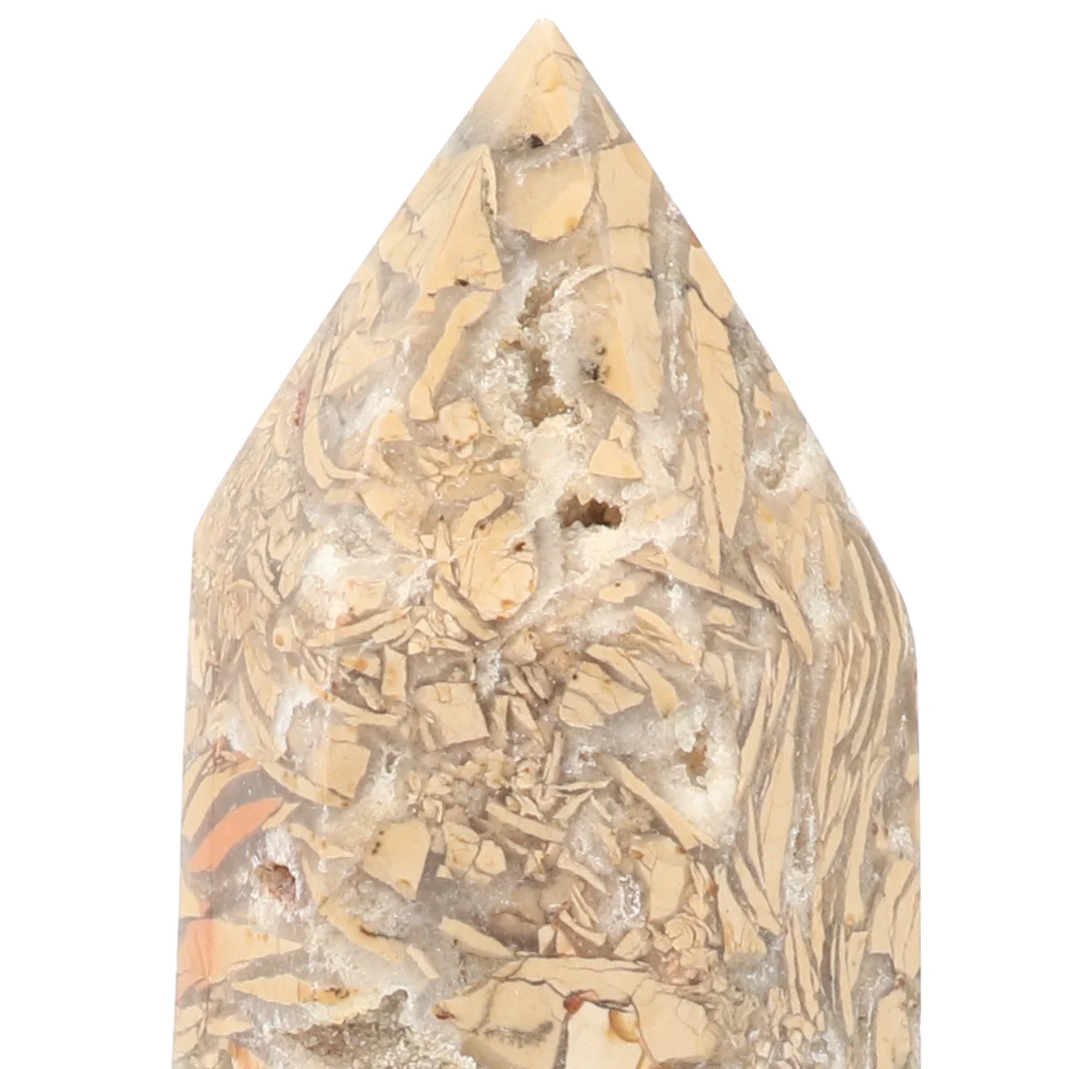 Breccie Jaspis - Morondaviet Punt 2 Breccie-Jaspis-Spitze aus Madagaskar mit der Artikelnummer 22009