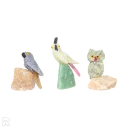 Set 3 Vogels Op Steen uit Brazilië met artikelnummer 22170