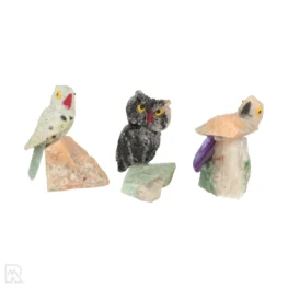 Set 3 Vogels Op Steen uit Brazilië met artikelnummer 22175