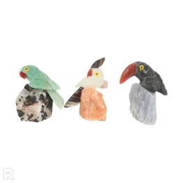 Set 3 Vogels Op Steen uit Brazilië met artikelnummer 22176