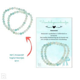 Vriendschapsarmbandjes Amazoniet 6 mm - Verkoopzakje
