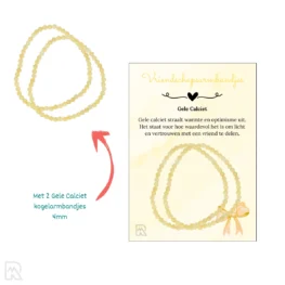 Vriendschapsarmbandjes Gele Calciet 6 mm - Verkoopzakje