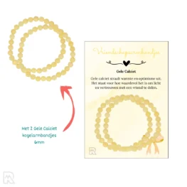 Friendship bracelets Yellow Calcite 6 mm - Sale bag