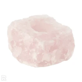 Rose Quartz Tea Light Holder from Brazil with item number 22315