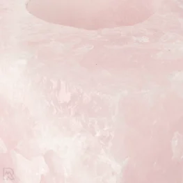 Rose Quartz Tea Light Holder from Brazil with item number 22317