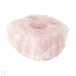 Rose Quartz Tea Light Holder from Brazil with item number 22319