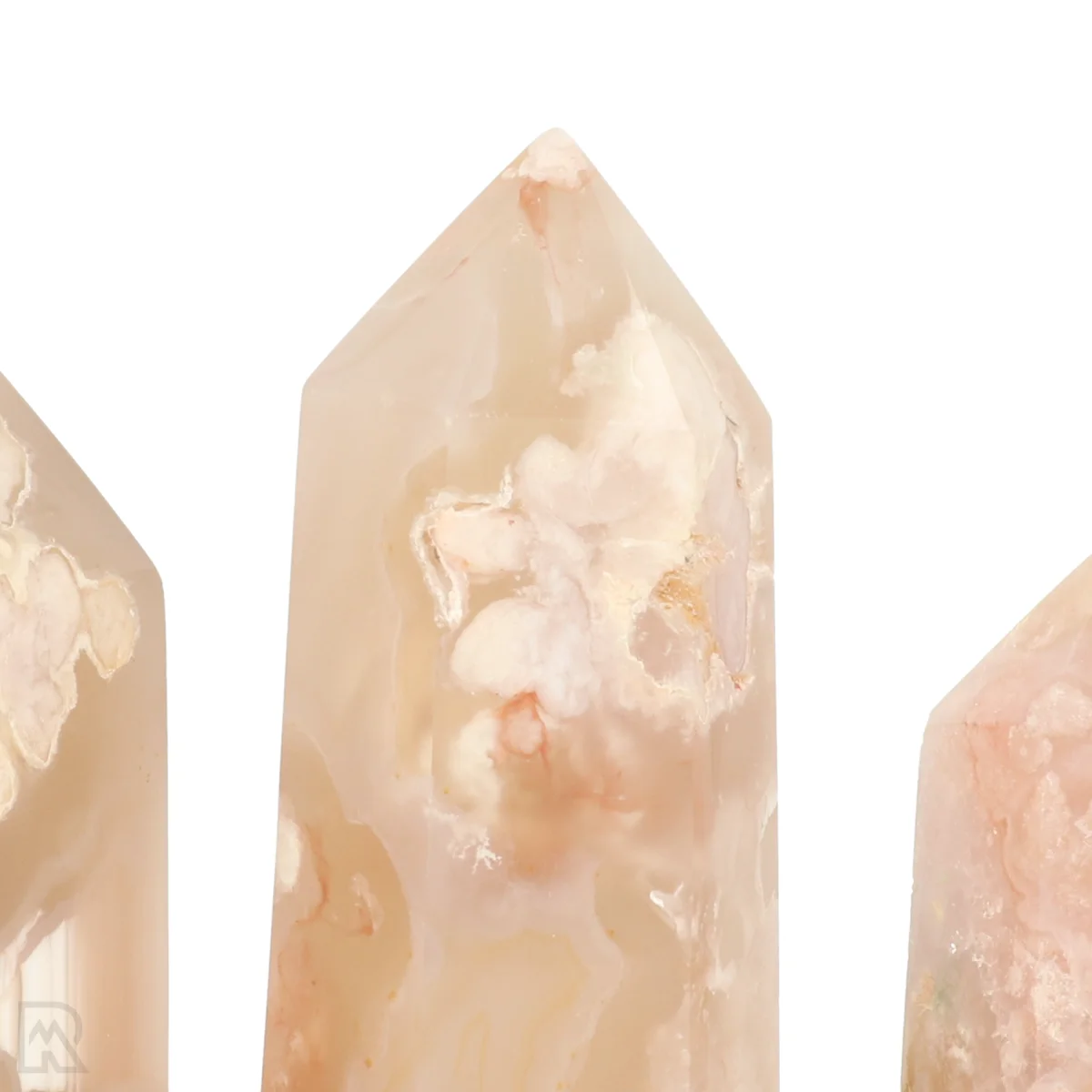 Flower Agate Points 2 Flower Agate Points from Madagascar with item number 22329