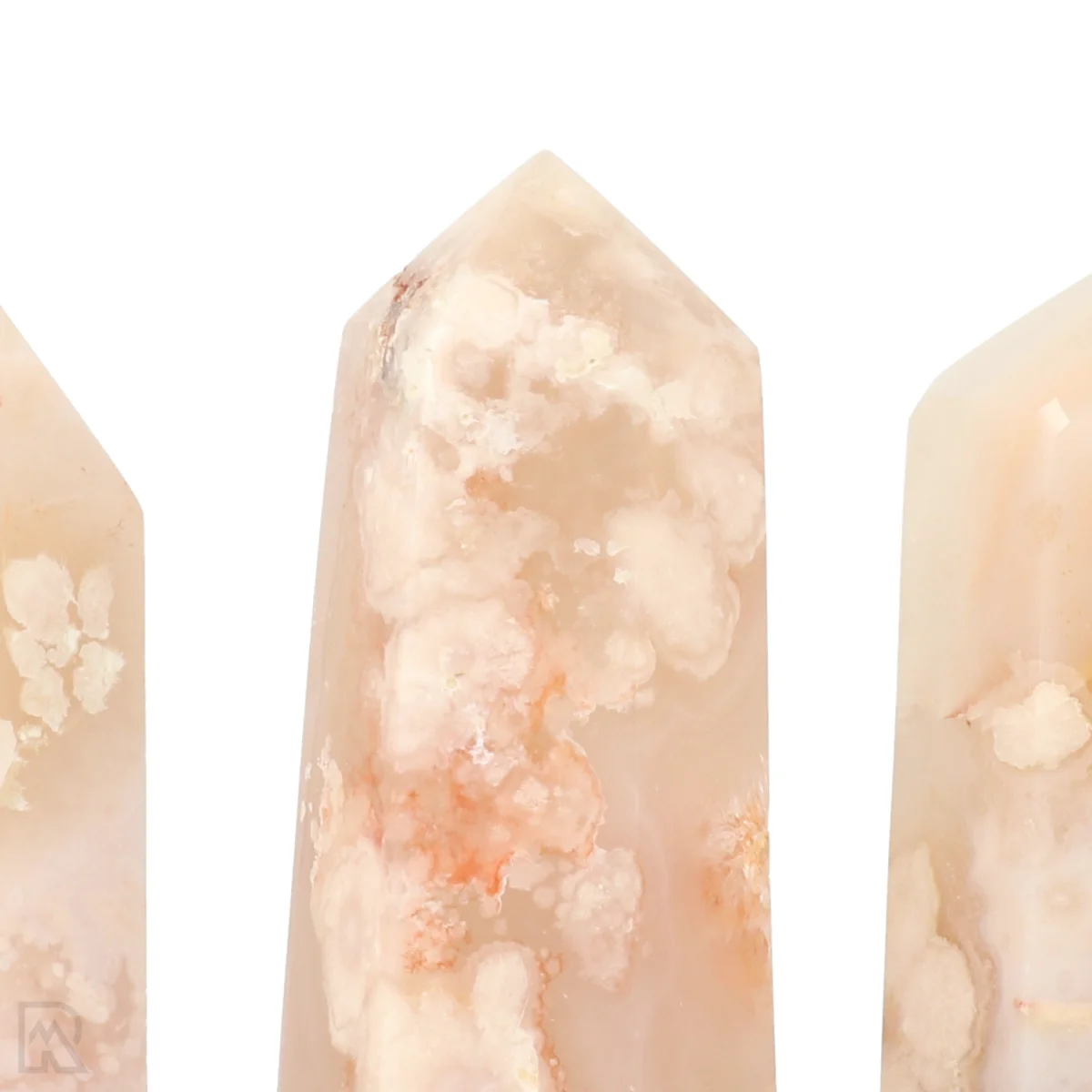 Flower Agate Points 2 Flower Agate Points from Madagascar with item number 22334