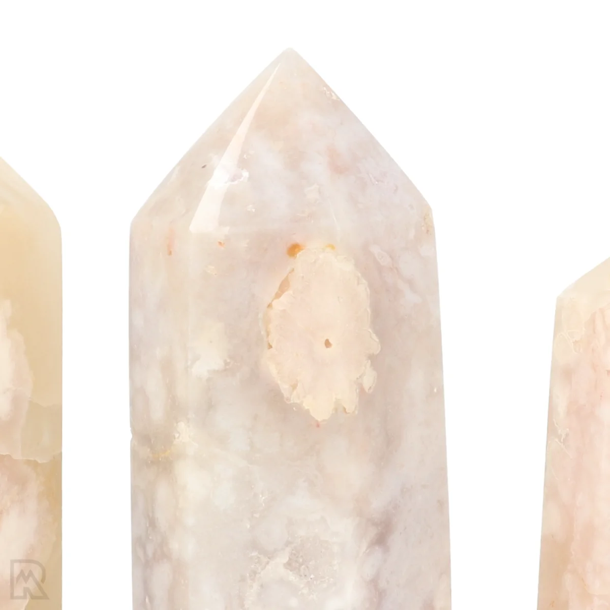 Flower Agate Points 2 Flower Agate Points from Madagascar with item number 22335