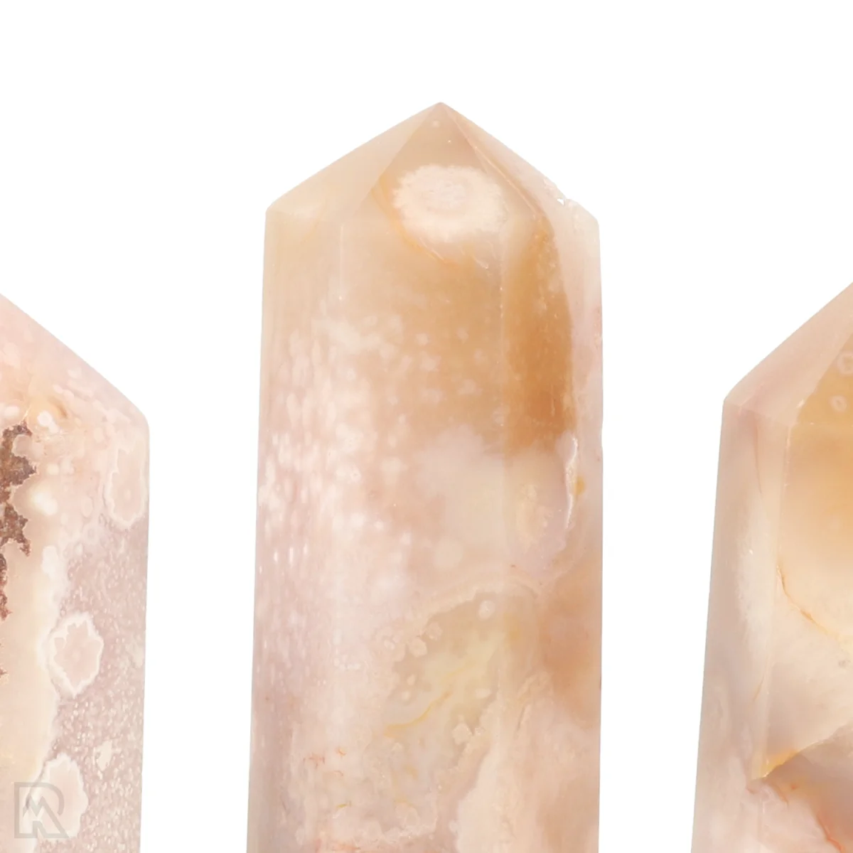 Flower Agate Points 2 Flower Agate Points from Madagascar with item number 22336