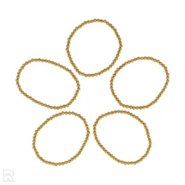 Hematite "Gold" Ball Bracelet | 4 mm