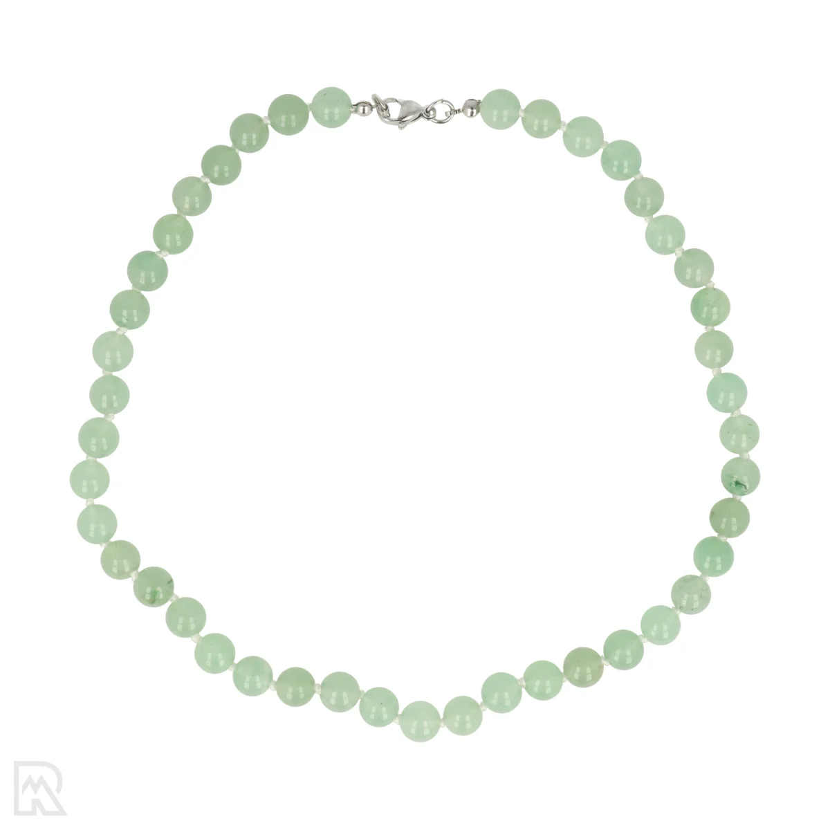 Groene Aventurijn Geknoopte Kralenketting 1 Groene Aventurijn Geknoopte Kralenketting