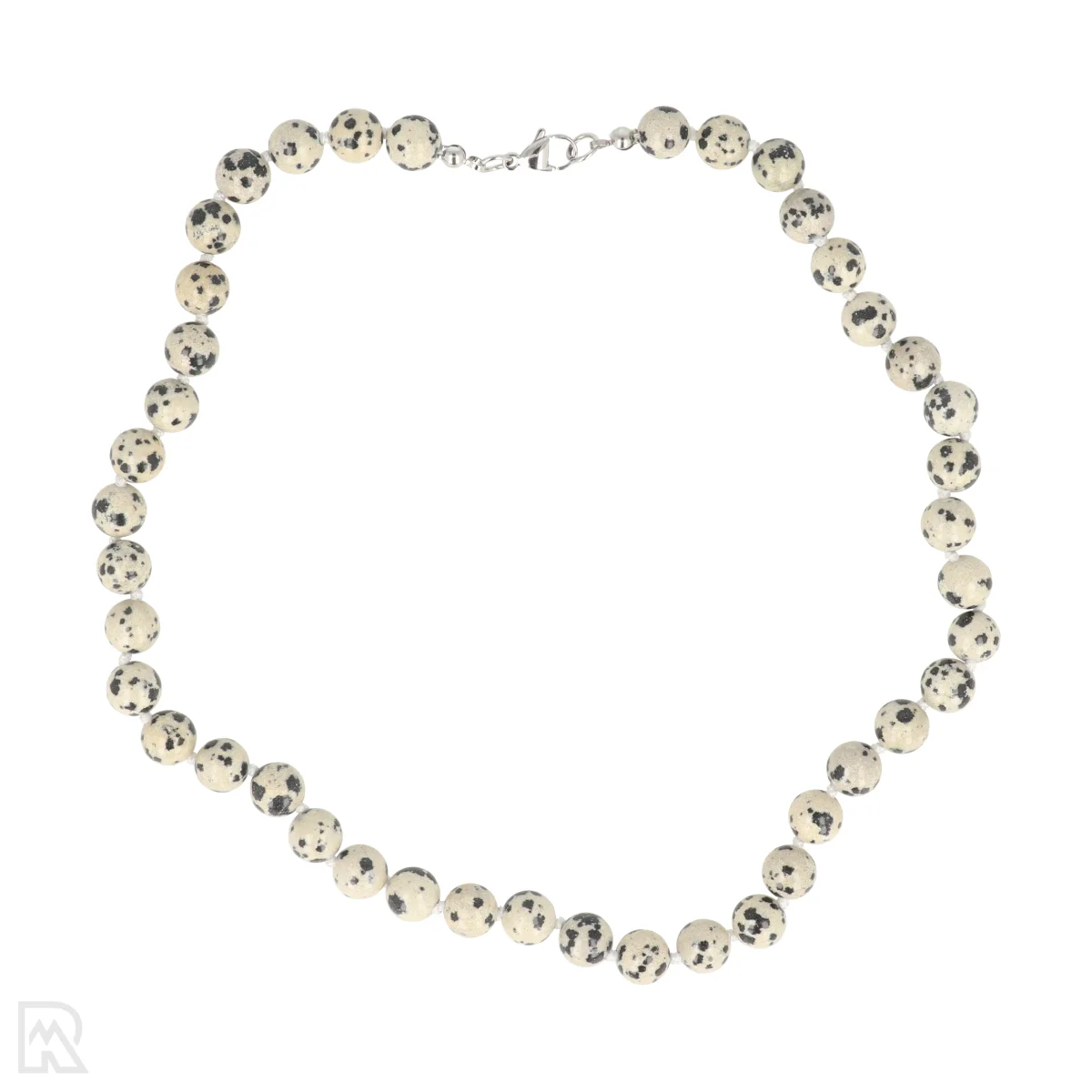 Dalmatiër Jaspis Geknoopte Kralenketting 1 Dalmatiër Jaspis Geknoopte Kralenketting