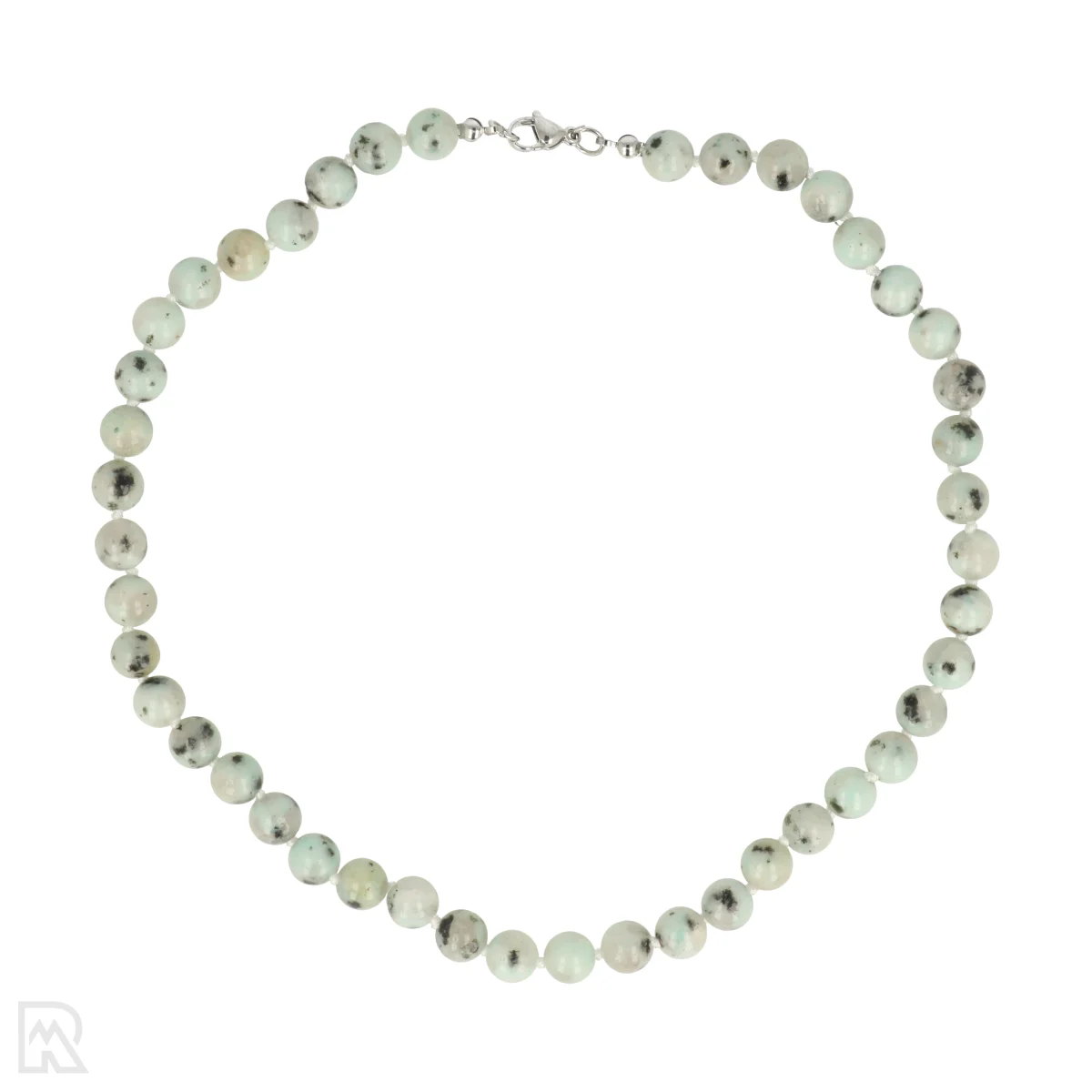 Kiwi Jaspis Geknoopte Kralenketting 1 Kiwi Jaspis Geknoopte Kralenketting