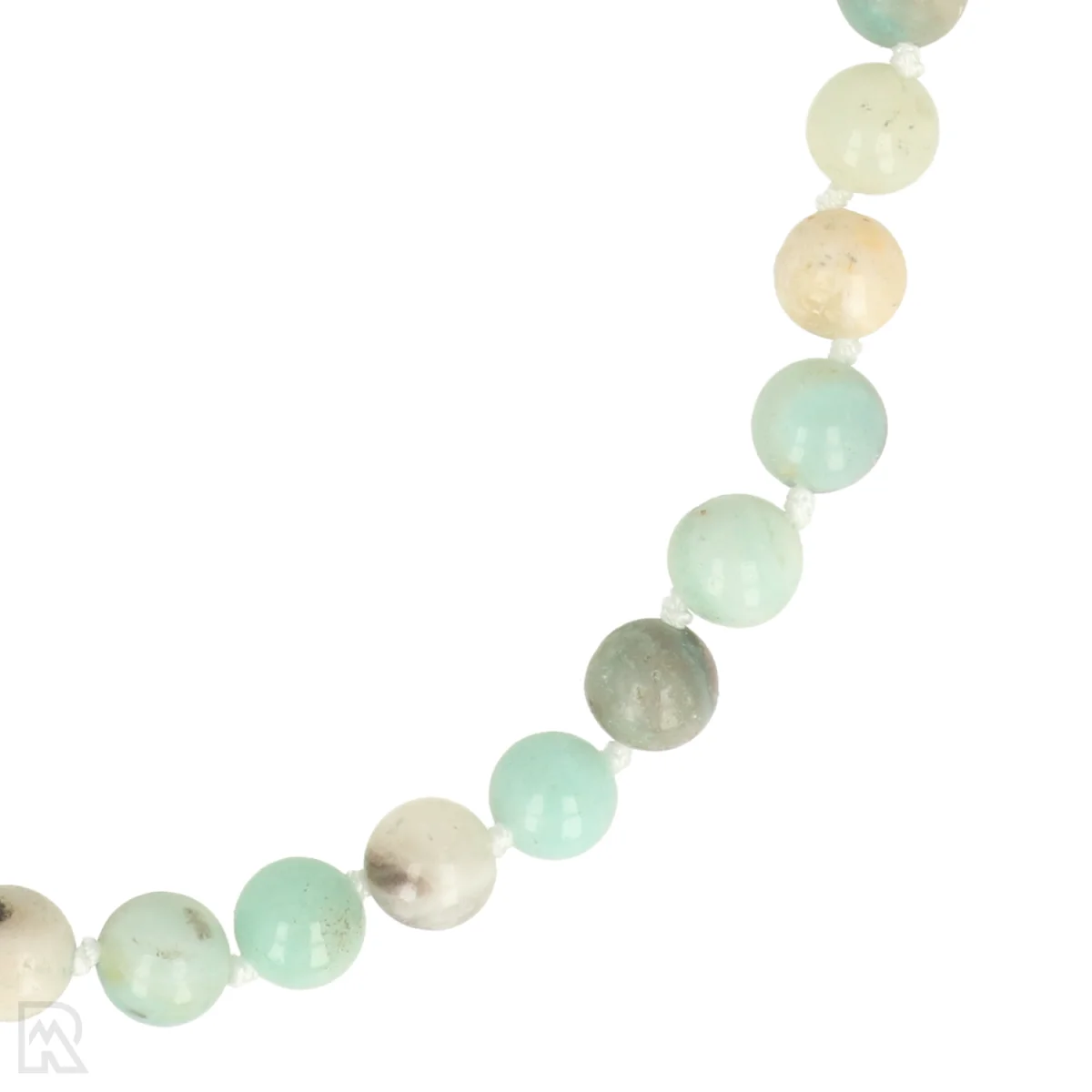 Amazoniet Geknoopte Kralenketting 2 Amazoniet Geknoopte Kralenketting - Afbeelding 2