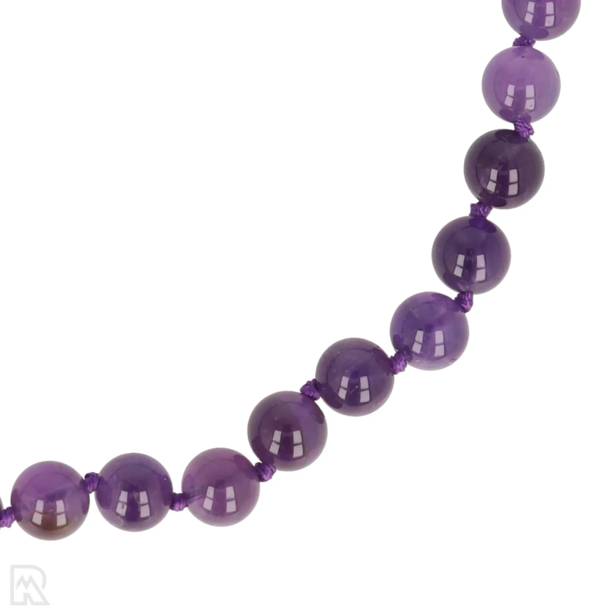 Amethist Geknoopte Kralenketting 2 Amethist Geknoopte Kralenketting – Bild 2