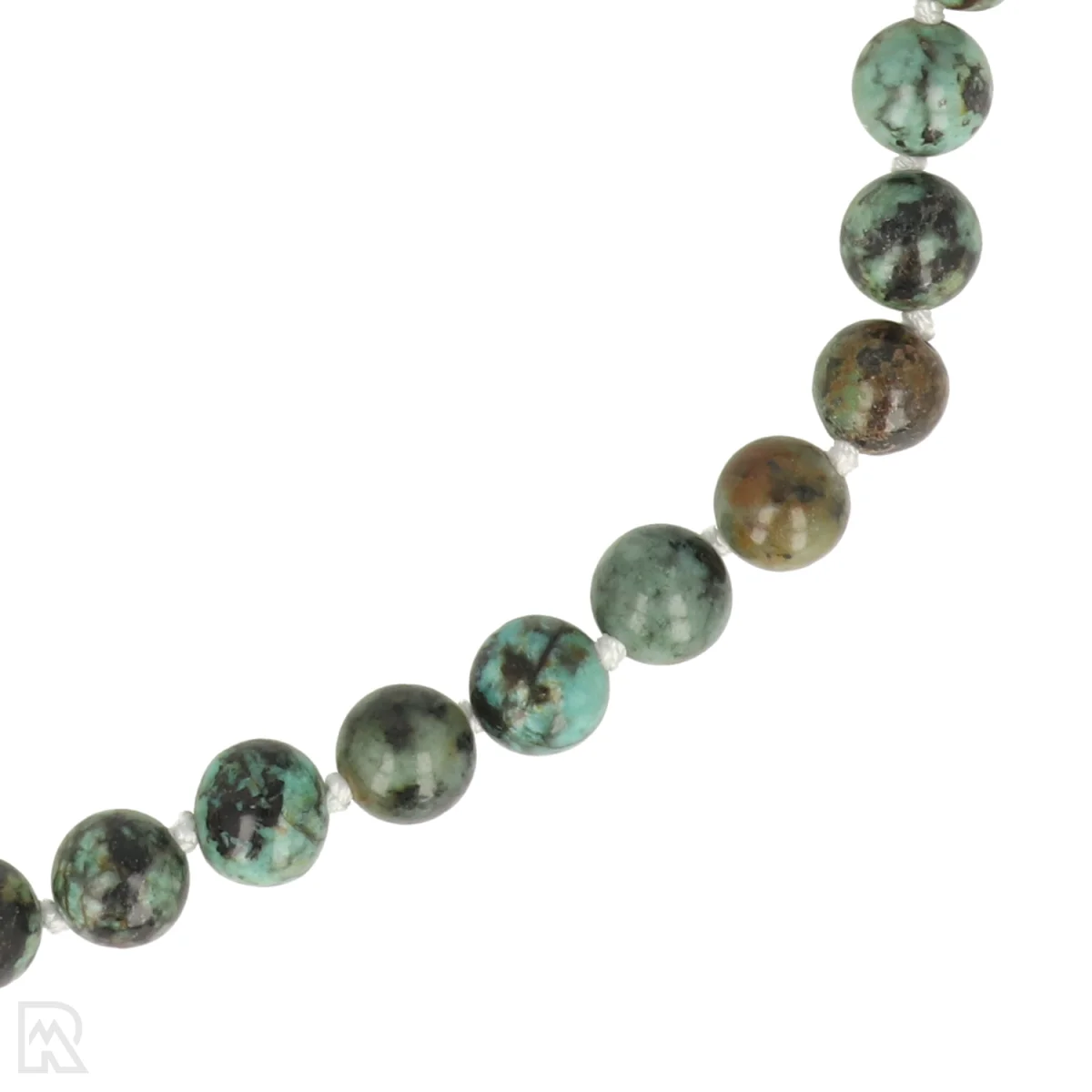 Afrikaanse Turkoois Geknoopte Kralenketting 2 Afrikaanse Turkoois Geknoopte Kralenketting - Afbeelding 2